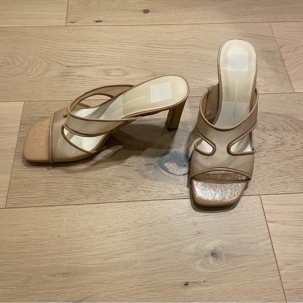 Dolce Vita Tan Mesh Heels